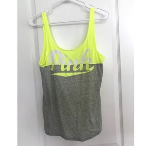 VS PINK Color Block Low Back Tank